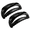 Black, variant on Parcelona French Thin Arch Cutout Medium 3" Hair Claw Clips for Women Set of 2 (Both(1TortoiseShell 1Black))