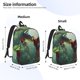 thumbnail image 2 of Disketp Flying Parrots In Jungle print Canvas Backpack Lightweight Travel Daypack Student Rucksack Laptop Backpack-, 2 of 5