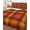 Burgundy,WarmOchre,Terracotta,Rust, variant on Quilt King Size Bedding Set, Orange Beige Checkered Reversible Summer Quilt 3 Pieces, Farmhouse Black Striped Plaid Lightweight Bedspreads Coverlets with 2 Pillow Shams for All Seasons