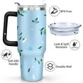 thumbnail image 3 of Cute Flowers 40oz Stainless Steel Vacuum Insulated Tumbler with Lid and Straw Gifts for Mom Friend Sister Grandma, 3 of 7