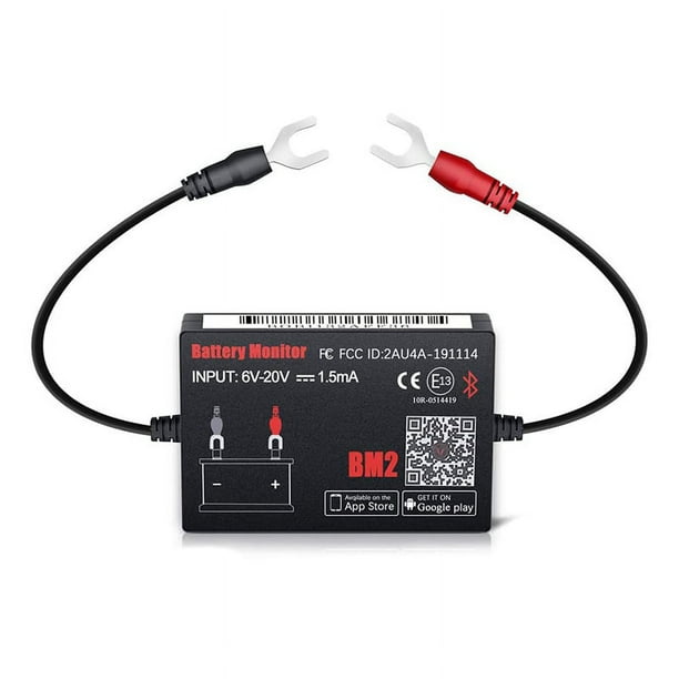 Bluetooth BM2 12V Monitor de BateríA Analizador de BateríA de Coche Herramienta de DiagnóStico de BateríA de Prueba para TeléFono Android IOS