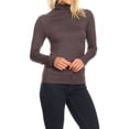 thumbnail image 2 of Moa Collection Women's Lightweight Soft Long Sleeve Solid Mock Neck Sweater Turtleneck S-3XL, 2 of 5
