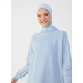 thumbnail image 4 of Baby Blue - Crew neck - Cotton - Tunic - Refka, 4 of 6