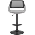 thumbnail image 5 of Home Square Gray Faux Leather and Black Finish Bar Stool - Set of 3, 5 of 11
