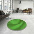 thumbnail image 4 of Ahgly Company Machine Washable Indoor Round Transitional Green Area Rugs, 6' Round, 4 of 7