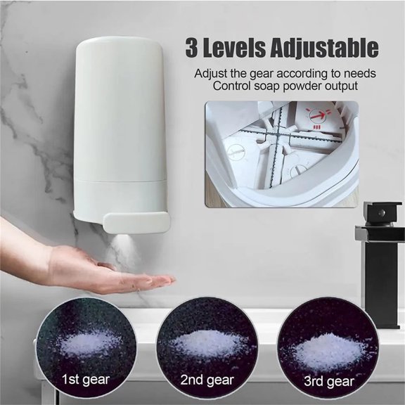 Soap Grinder Wall-Mounted - Waterproof Soap Dish，Bar Soap Dispenser with Adjustable Powder Output, Stainless Steel & ABS, No Drilling Waterproof Soap Container Grinder for Travel Kitchen Bathroom