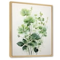thumbnail image 2 of Designart "Green Minimalism Forms Of Ferms" Abstract Botanicals Floater Framed Canvas Wall Art, 2 of 7