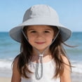 thumbnail image 2 of SAWOBUUN Baby Toddler Sun Hat Breathable Adjustable Cotton Bucket Hat Wide Brim Summer Beach Hats for Boys Girls, 2 of 8