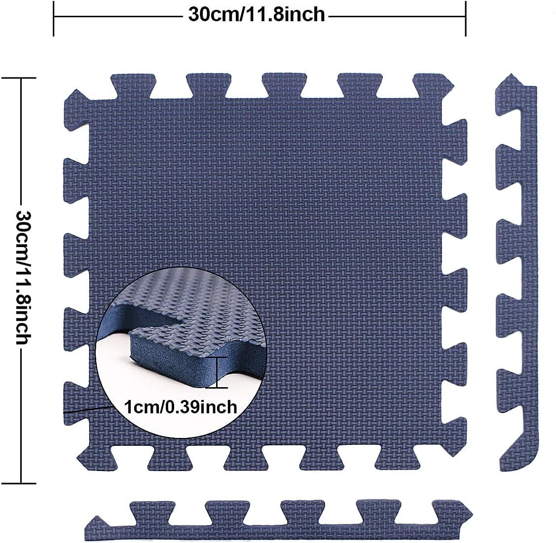 Whifea 54pcs Foam Puzzle Play Mat Interlocking EVA Floor Mat for Gym & Kids Activity Non Toxic