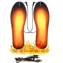 Heated Insoles Rechargeable, Electric Heated Insoles, USB Insoles Rechargeable Washable to Cut for Men and Women