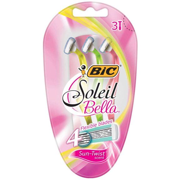 Bic Soleil Bella Disposable Shavers, 3 ea (Pack of 4)