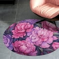 thumbnail image 3 of Flower Round Area Rugs for Bedroom Living Room, 6FT Soft Indoor Circle Carpets, Carpet Home Decor Floor Mat, 3 of 8