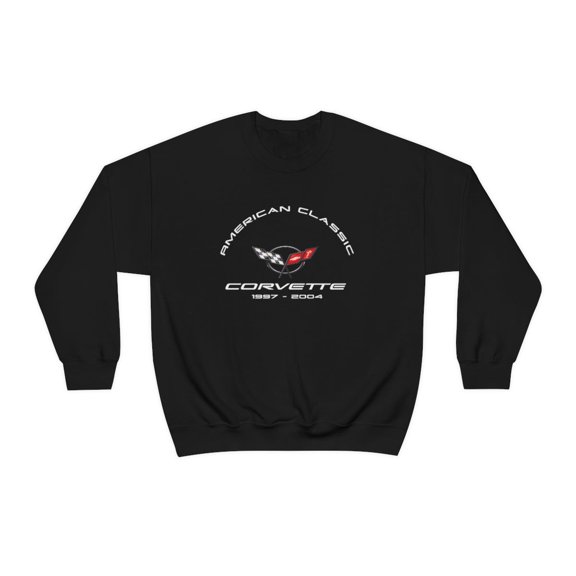 SUNBELTGIFTS C5 Corvette Crew Neck Long Sleave Heavy Duty Sweatshirt, perfect for cool crisp days
