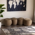 thumbnail image 2 of Meridian Furniture Apollo Beige Velvet Bench, 2 of 11