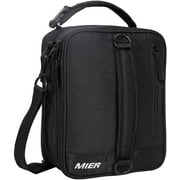 MIER Insulated Lunch Box Bag Expandable Lunch Pack, Black