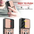 thumbnail image 5 of FIEWESEY for Samsung Galaxy S23 Plus Phone Case,[360°Rotatable Kickstand] Military Grade Protection Anti-Scratch Phone Case,Magnetic Car Mounts Support for Samsung Galaxy S23 Plus 5G(Rose Gold), 5 of 6