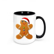 Christmas Coffee Mug, Christmas Gingerbread Man, Gingerbread Man Cup, Christmas Mugs, Sublimated Design, Christmas Mug, Christmas Cup, BLACK