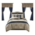 thumbnail image 1 of Ensemble de Literie Madison Park Essentials Delaney 24 Pcs en Polyester Bleu Marine, 1 of 18