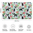thumbnail image 3 of Boston Terriers and Pioneer Flower Bathroom Rugs Mat,Non Slip Microfiber Bathroom Rug,Rubber Backing,Soft Bathroom Mats for Bathroom Floor,Tub and Shower,17x30in(43x75cm), 3 of 5