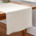 thumbnail image 1 of Firefly Imports Linen Table Runner with Fringe Edge 12-1/2-Inch x 120-Inch, 1 of 1