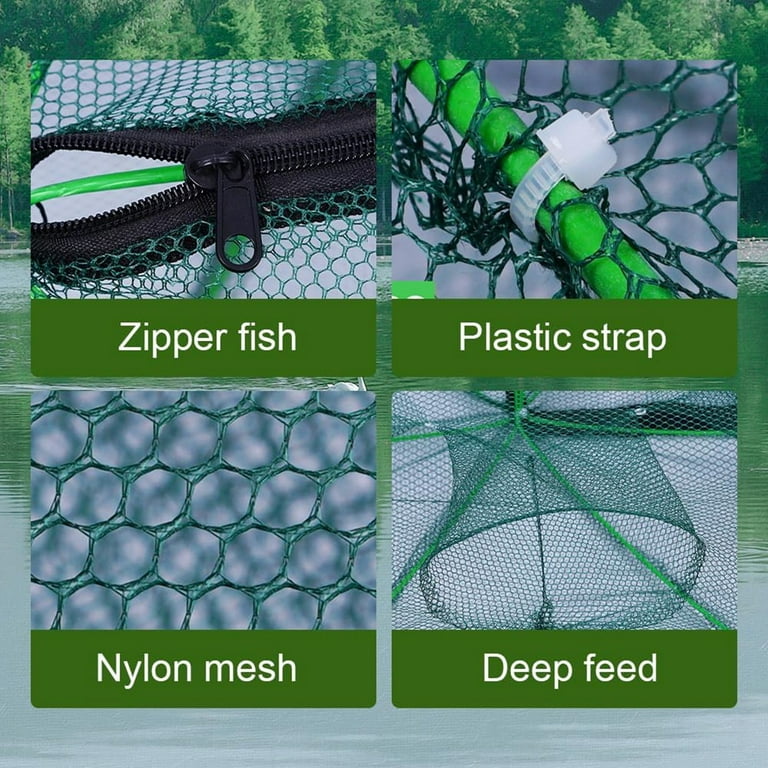 Gytml Heavy Duty Fishing Net, Durable Nylon Mesh Cast Net, Multi-Purpose Portable Fishing Gear For Outdoor Use(Green-16 Hole-35Cm*70Cm) Gytml Heavy Duty Fishing Net, Durable Nylon Mesh Cast Net, Multi-Purpose Portable Fishing Gear For Outdoor Use(Green-16 Hole-35Cm*70Cm)