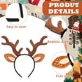 thumbnail image 6 of 2 Pack Christmas Headbands for Adults Kids, Christmas Antlers Head Boppers Reindeer Antler Hair Bands for Xmas Halloween Holiday Party Supplies, 6 of 7