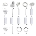 thumbnail image 2 of Naiovety Adaptador de aire acondicionado portátil Conector de aire acondicionado Ventana Acoplador de manguera de escape interior Reemplazo profesional Electrodomésticos Cuadrado 150 mm Naiovety HA073219-03, 2 of 6