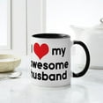 thumbnail image 4 of CafePress - I Heart My Awesome Husband - 11 oz Ceramic Mug - Novelty Coffee Tea Cup, 4 of 4