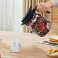 thumbnail image 2 of Vintage Floral Pattern Tea 2025 New Tea Pot Tea Built In Infuser 27 Oz Stainless Steel Floral Pattern Tea Pot Tea With Infuser Long Insulation Ceramic Cups Bulk Cups Cups Ceramic Speckled Mug Vacuum, 2 of 4