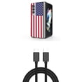 thumbnail image 1 of Accessory Bundle for Galaxy Z Fold 4: Slim Snap-On Case (American Flag), PD Power Delivery USB-C to USB-C Cable (3 Feet), 1 of 6