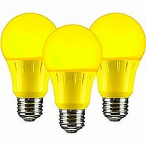 Sunshine Lighting B3166846 Sunlite LED A19 Colored Light Bulb - E26 Base - 3W - 1800 Lumens - Yellow - Pack of 3