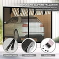 thumbnail image 4 of Magnetic Garage Door Screen for 1 Car 9x7 ft Single Garage Door Mesh Screen Curtain Cover Kit with Hook and Loop, Black (GSD-0009-07), 4 of 5