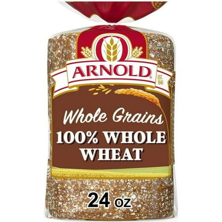 Arnold Whole Grains 100% Bread 24 oz Whole Wheat Wheat Bread Bag (Pack of 5) Arnold Whole Grains 100% Bread 24 oz Whole Wheat Wheat Bread Bag (Pack of 5)