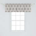 thumbnail image 2 of Ambesonne Grid Window Valance, Geometric Triangles Tile, 54" X 18", Black and Cream, 2 of 3