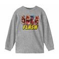 thumbnail image 5 of Flash Comics Panels Boy's Athletic Heather Long Sleeve Shirt-Large, 5 of 7