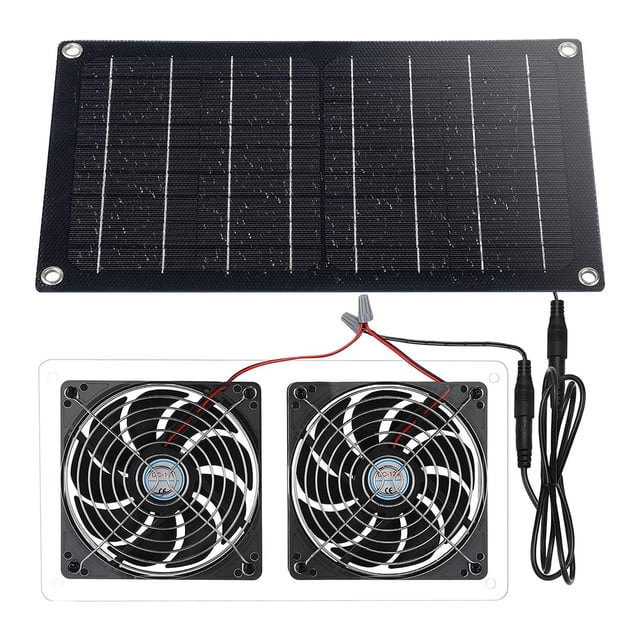 Ventilador de Escape Solar Impermeable Al Aire Libre para Gallineros Camping RV Car