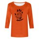 thumbnail image 4 of Heisall Women's Spring Autumn Tops 3/4 Sleeve Round Neck Casual Fashion Blouses Orange Festival Print Shirts, 4 of 4