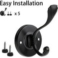 thumbnail image 5 of 5pcs Farmhouse Wall Mounted Coat Hooks - Matte Black Metal Towel Hooks with Screws for Bathrooms, Entryway, Hanging Coats, Keys, Hats, Scarves, Robe, Bags, 5 of 18