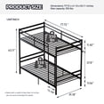 thumbnail image 6 of Leumius Metal Bunk Bed Twin Over Twin,Heavy Duty Bed Frame with Safety Guard Rails and Space-Saving Design,Steel Bed for School, Bedroom,Black, 6 of 11