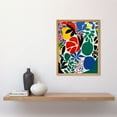 thumbnail image 2 of Botanical Garden Henri Matisse Inspired Acrylic Painting Abstract Bright Shapes Art Print Framed Poster Wall Decor 12x16 inch, 2 of 5