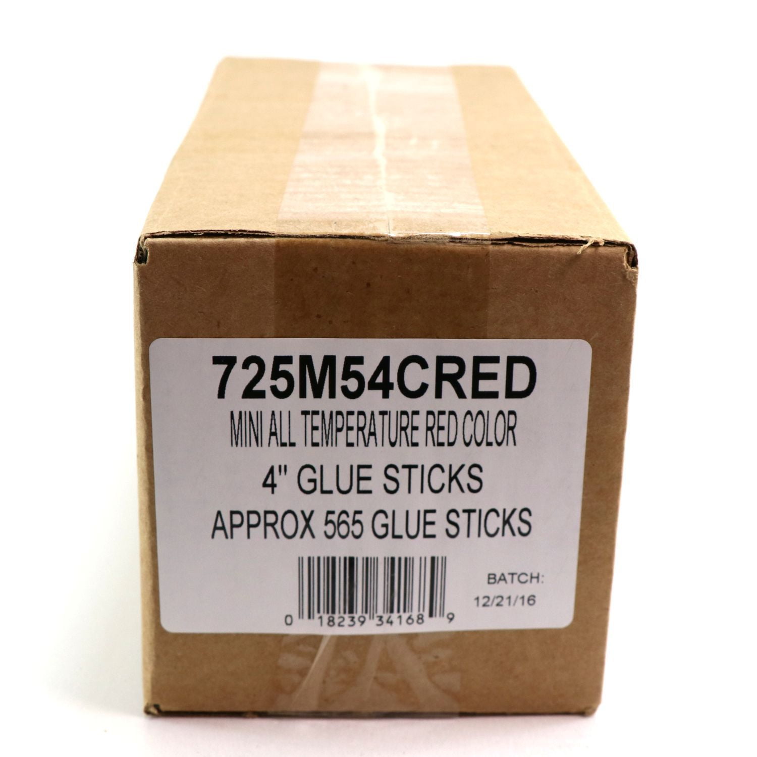 725M54CRED Mini Size 4" Red Color Hot Glue Stick - 5 lb Box