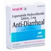 Major Loperamide Hydrochloride Anti-Diarrheal Tablets, 2 mg, 12 Count