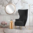 thumbnail image 7 of Julia Black Velvet Wingback Chair, 7 of 7
