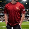 thumbnail image 2 of USA Soccer T-Shirt, American Flag Soccer Ball 2026 Tee, Fan Shirt for Men Women Patriotic Gift,White, 2 of 4