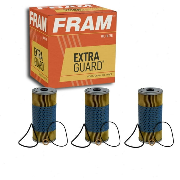 3 pc FRAM CH6847 Extra Guard Engine Oil Filters for 85114535 BK6956 Oil Change Lubricant Filters