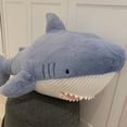 thumbnail image 3 of 14 Inch Cute Shark Plush Doll Soft Stuffed Animal for Home Office Decoration and Friends Birthday Gift Blue with Skin-Friendly Fabric, 3 of 9