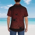 thumbnail image 3 of Lsque Spiders On A Web pattern Hawaiian Shirt for Men, Unisex Summer Beach Casual Short Sleeve Button Down Shirts-3X-Large, 3 of 9
