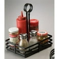 thumbnail image 2 of American Metalcraft FWC68 Rectangular Wrought Iron Condiment Rack Basket with Display Handle, 6" x 8", Black, 2 of 2