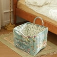 thumbnail image 5 of Floral Print Fabric Storage Basket - Versatile Home Organizer for Living Room, Bathroom & Bedroom, Ideal for Clothing & Household Items, 5 of 8