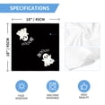 thumbnail image 6 of Sm:)e Boo Ghost Halloween Cloth Napkins Set of 6 Reusable Napkins, Washable Table Napkin for Holiday Party 18"x18", 6 of 8
